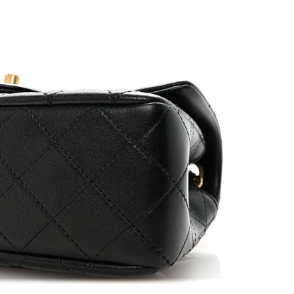 Chanel Lambskin Quilted Mini Rectangular Pearl Crush Flap Black 10 of 11