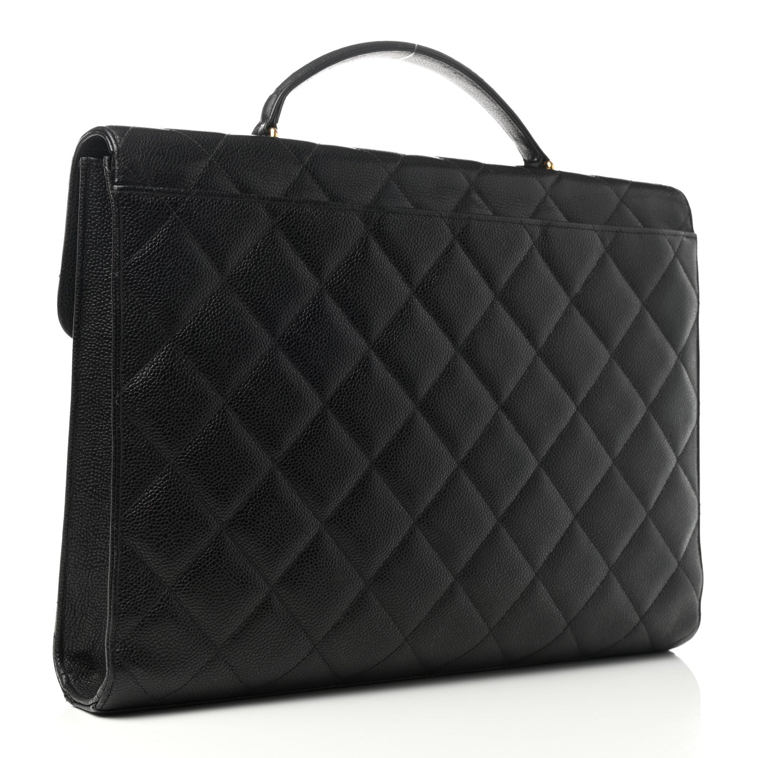 Chanel Caviar Quilted Briefcase Laptop Bag Black 3 of 12