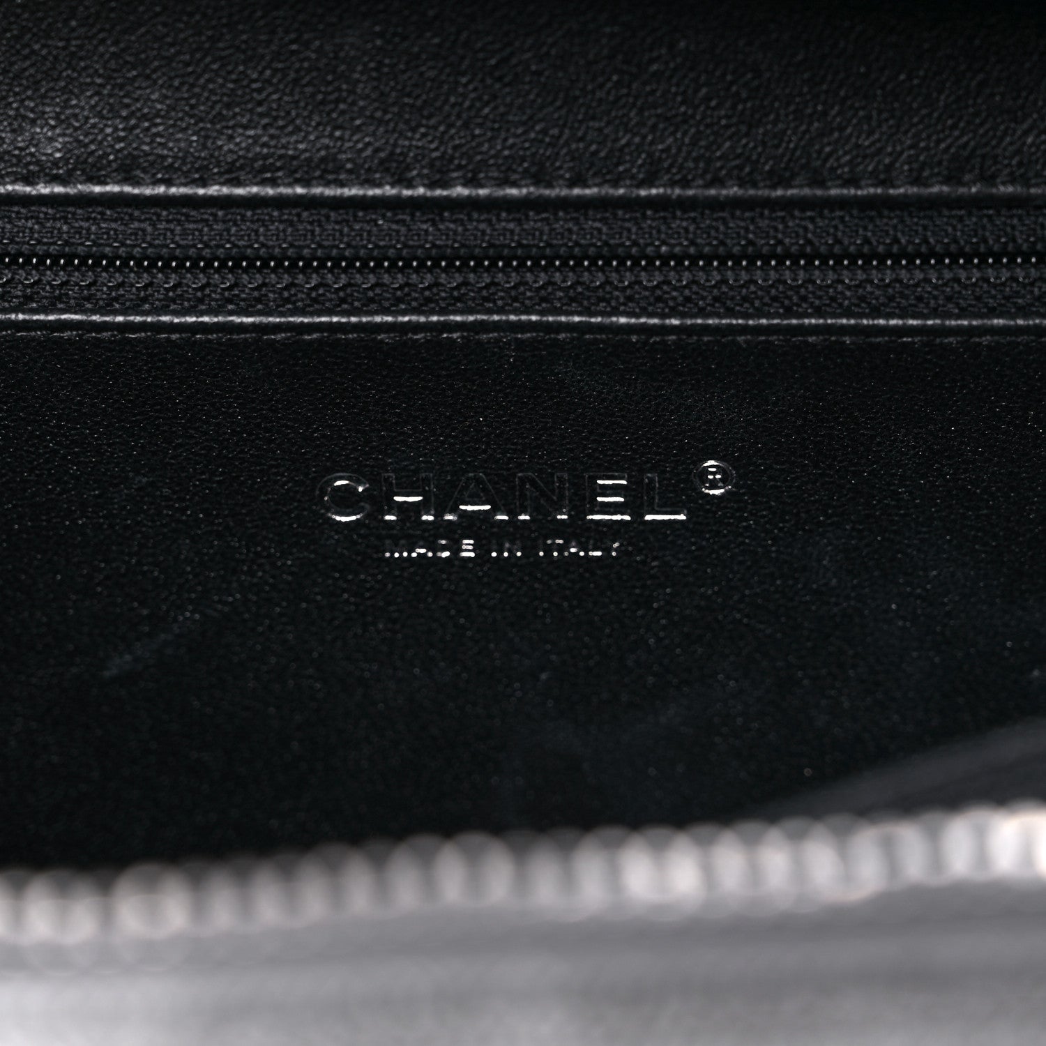 Chanel Metallic Caviar Quilted Medium CC Filigree Vanity Case Dark Silver 6 of 10