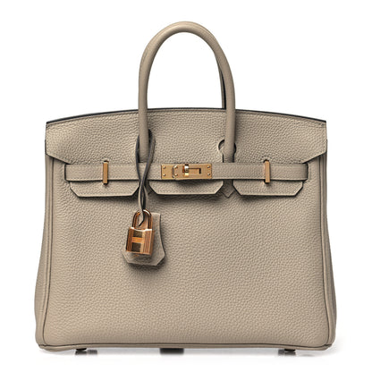 Hermes Togo Birkin 25 Gris Tourterelle 1 of 11