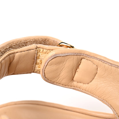 Chanel Braided Fabric Velcro Dad Sandals 36.5 Beige 10 of 12