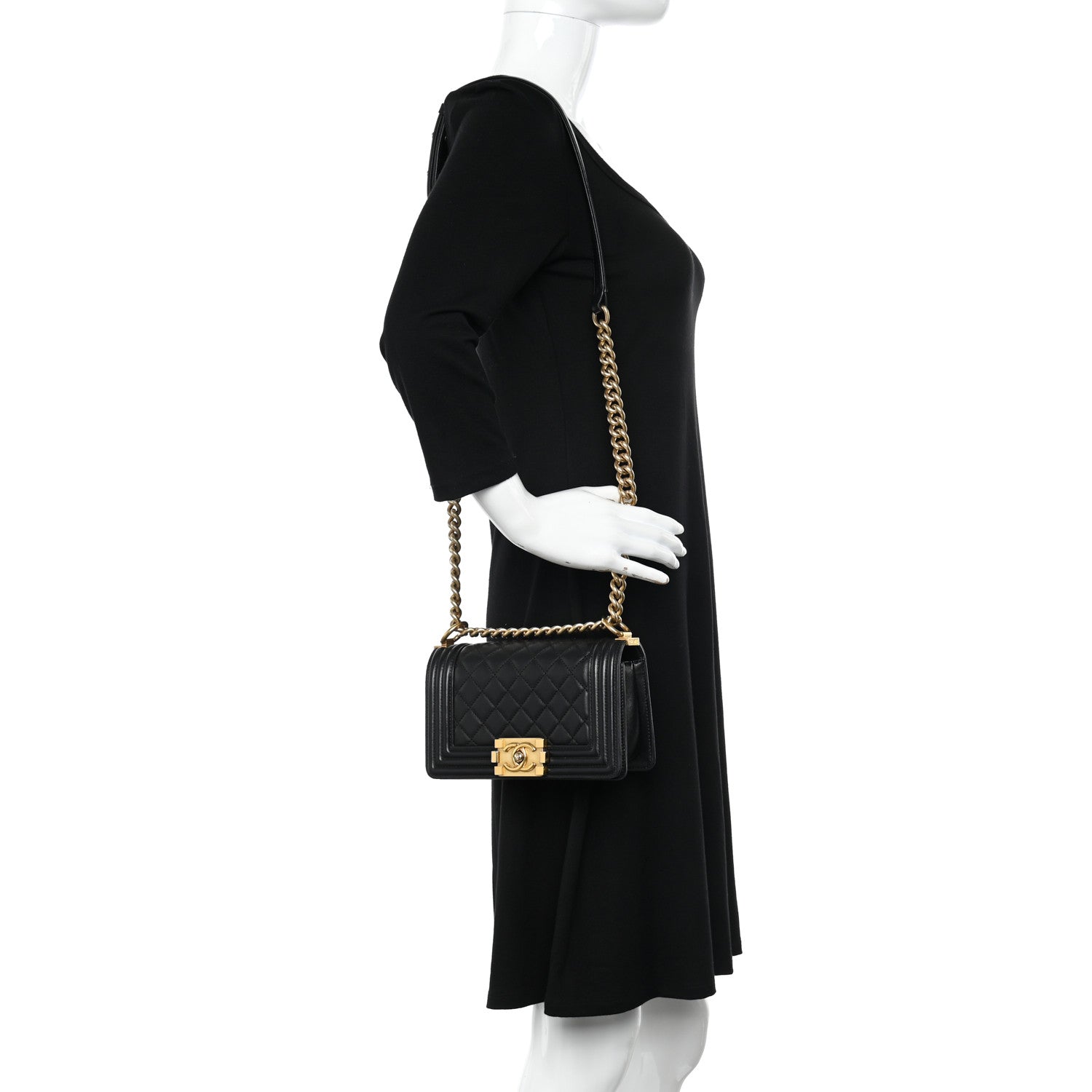 Chanel Calfskin Quilted Small Boy Flap Black 2 of 14