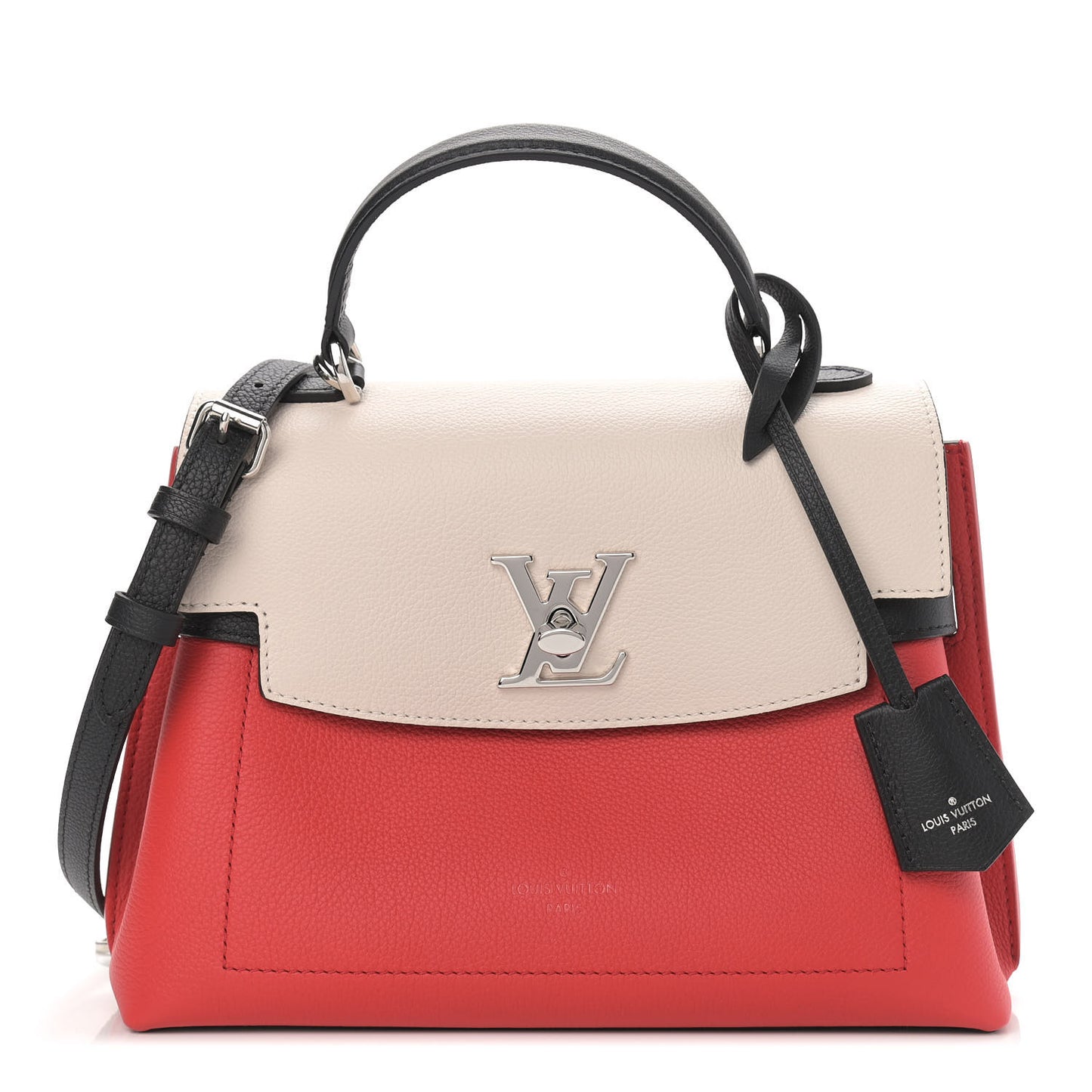 Soft Calfskin Lockme Ever BB Kabuki Red Quartz Black