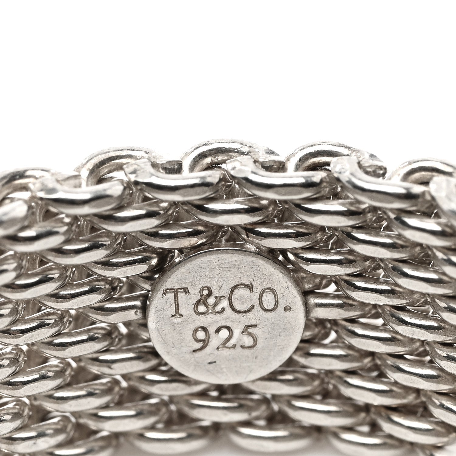 Tiffany Sterling Silver Somerset Mesh Ring 59 8.75 4 of 4