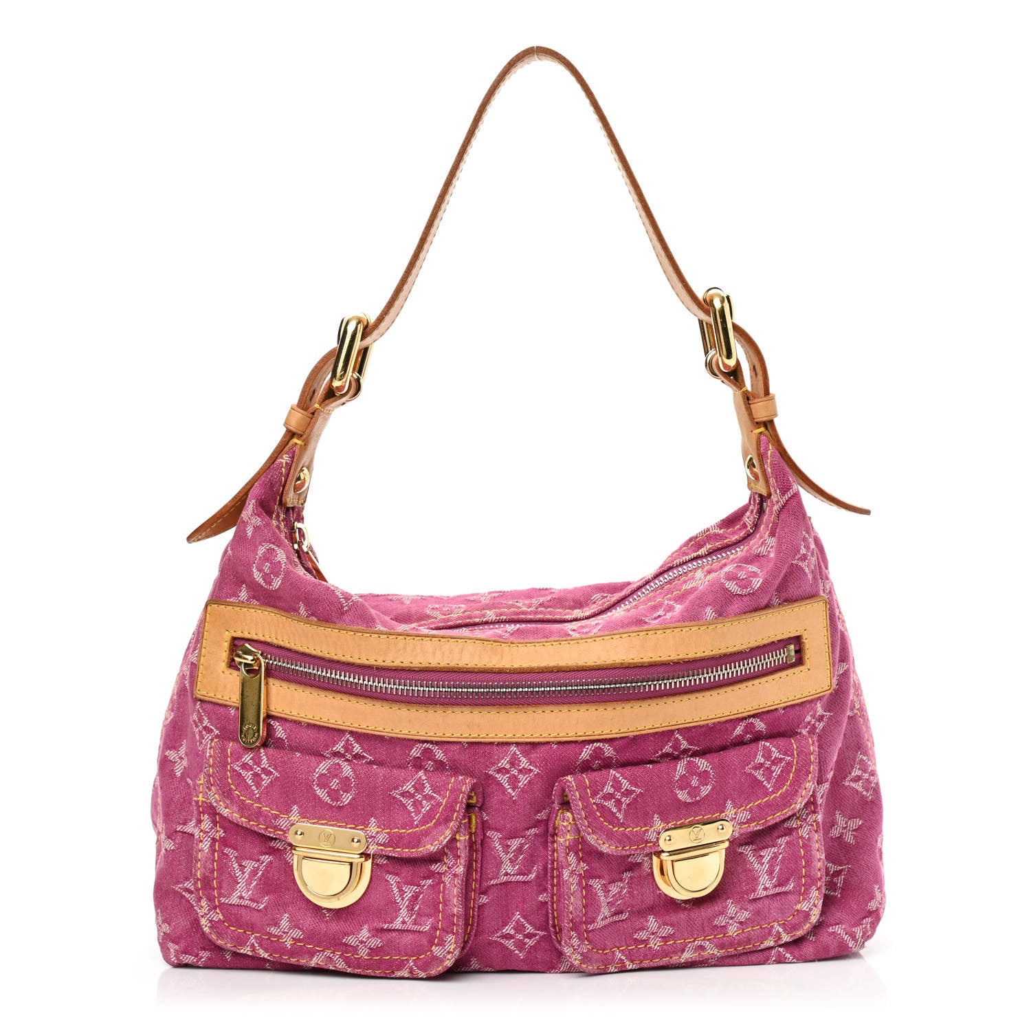 Louis Vuitton Denim Baggy PM Fuchsia 1 of 8