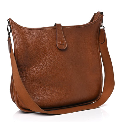 Hermes Taurillon Clemence Evelyne GM Gold 2 of 13