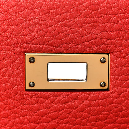 Hermes Taurillon Clemence Kelly Retourne 32 Rouge Casaque 29 of 39