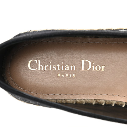 Christian Dior Lurex Embroidered Mizza Granville Espadrille 37.5 Black 7 of 8