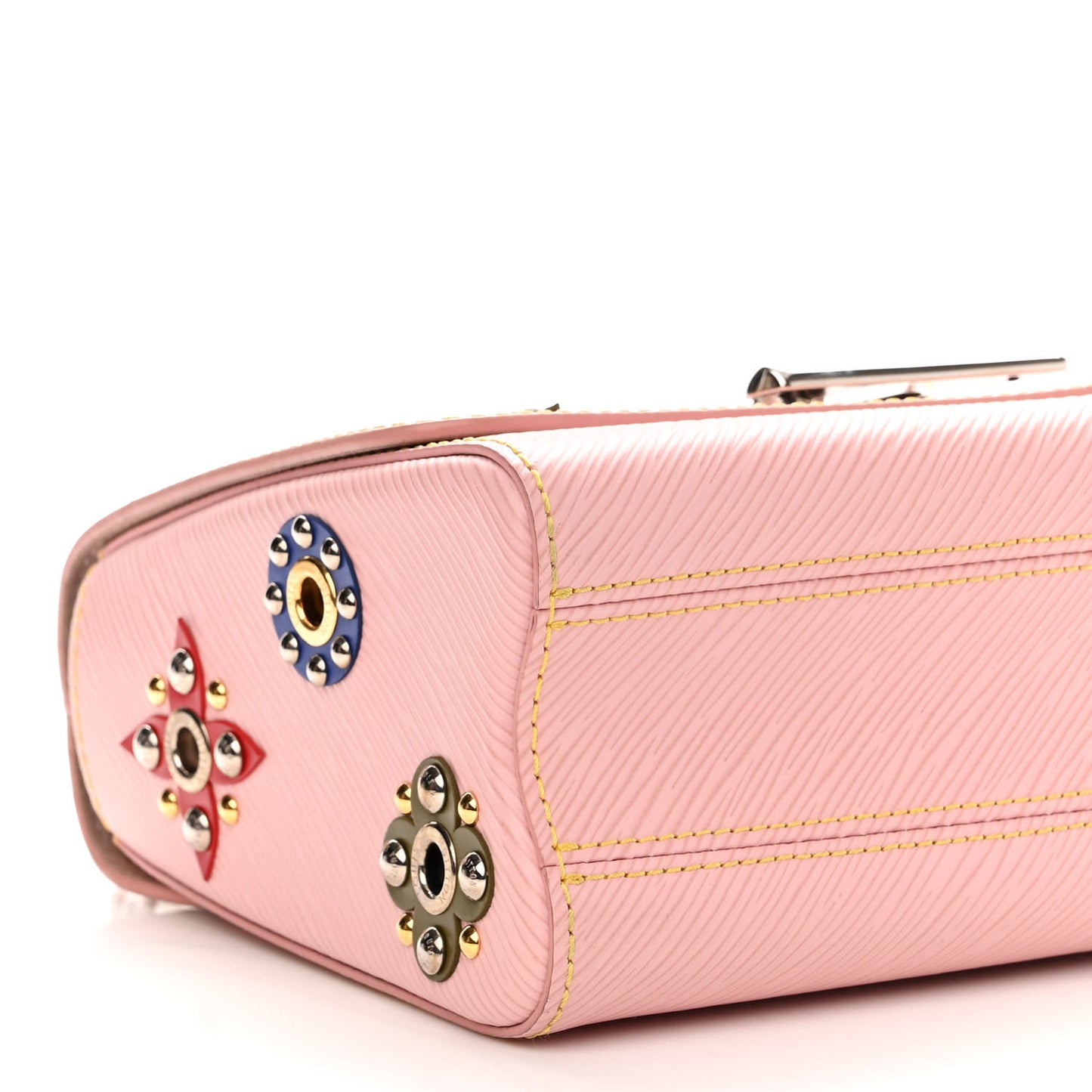 Epi Mechanical Flowers Twist Shoulder Bag MM Rose Ballerine