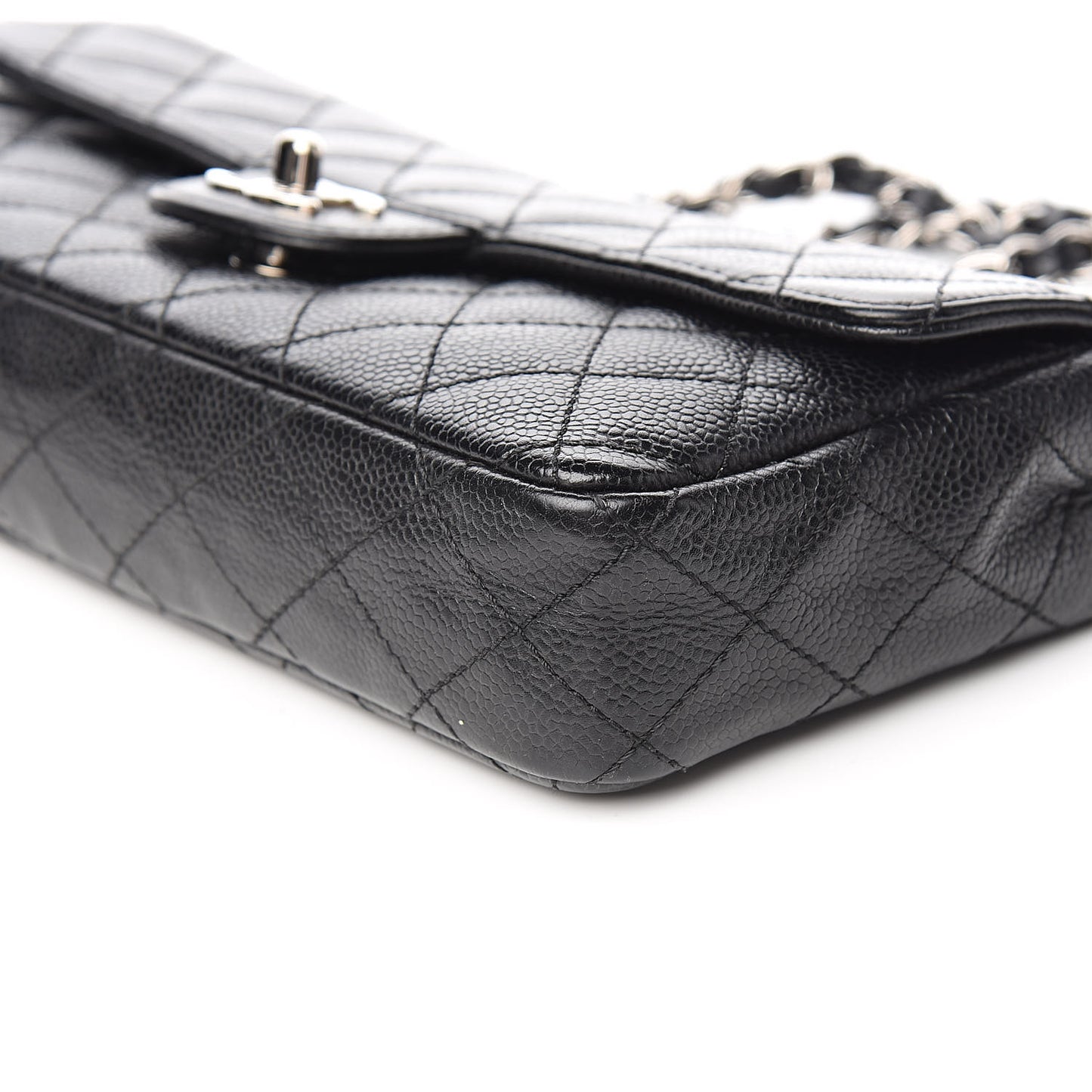 Caviar Quilted East West Flap Black