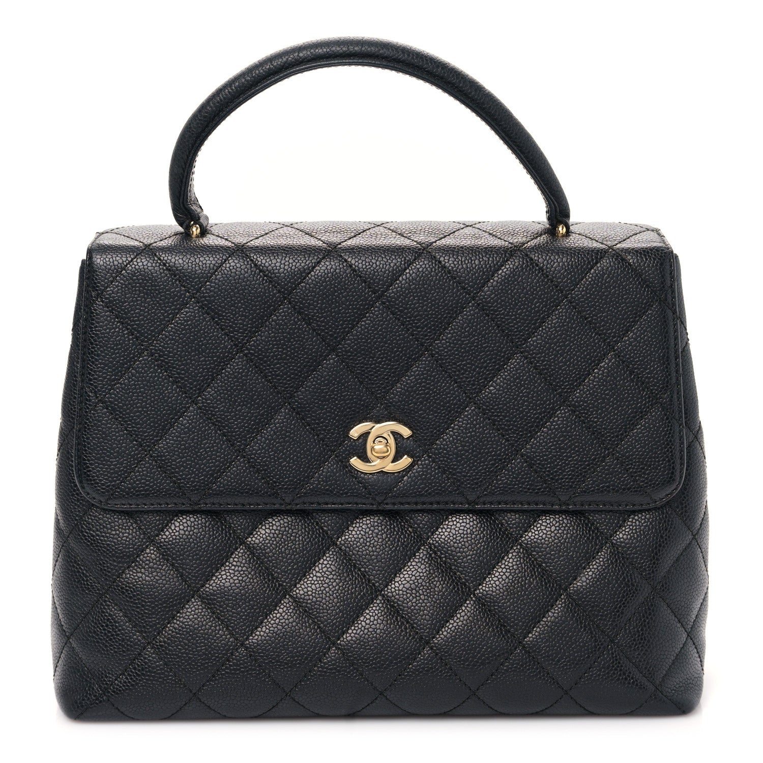 Chanel Caviar Quilted Jumbo Kelly Flap Black 1 of 10