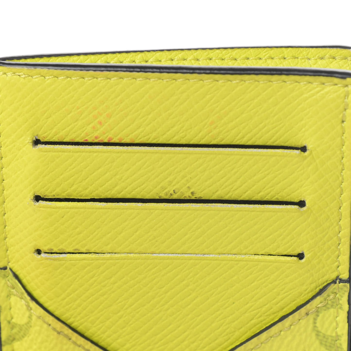 Monogram Taiga Coin Card Holder Yellow