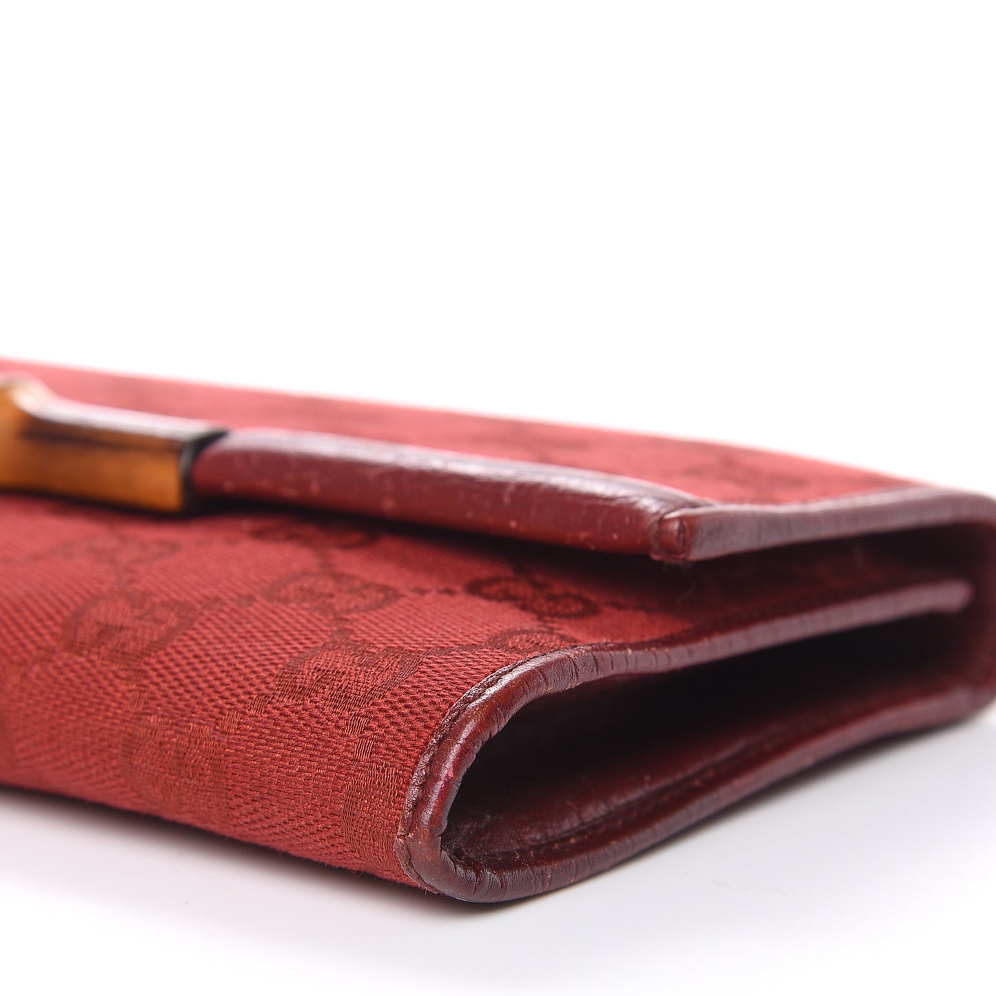 Monogram Bamboo Bar Clutch Red