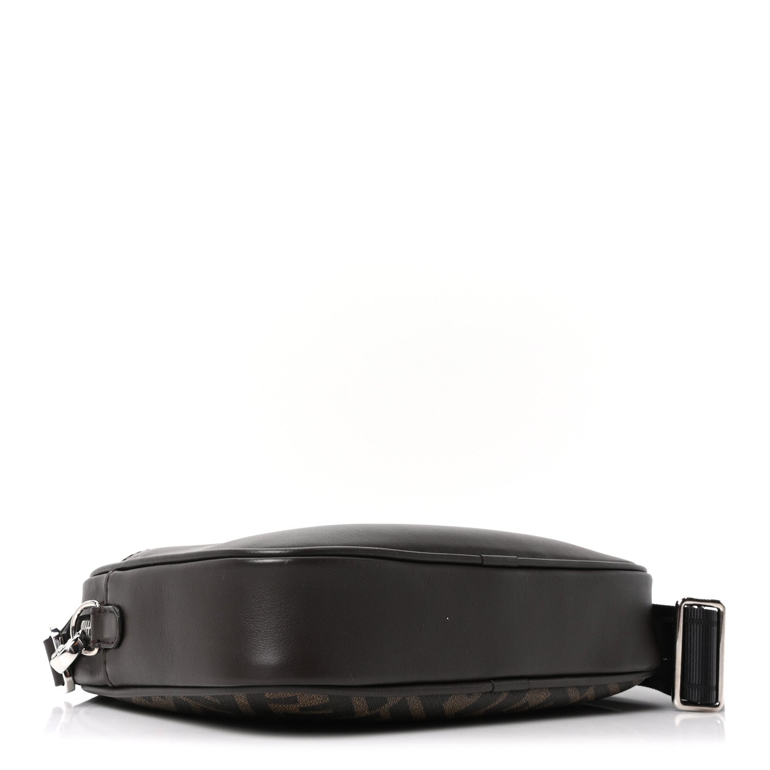 Fendi Shiny Glazed Fabric Vitello Cover FF 1974 Logo Medium Camera Case Tobacco Moro Giallo Ebano 4 of 10
