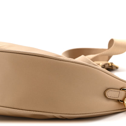 Prada Re-Nylon Saffiano Demi-lune Shoulder Bag Beige 10 of 10