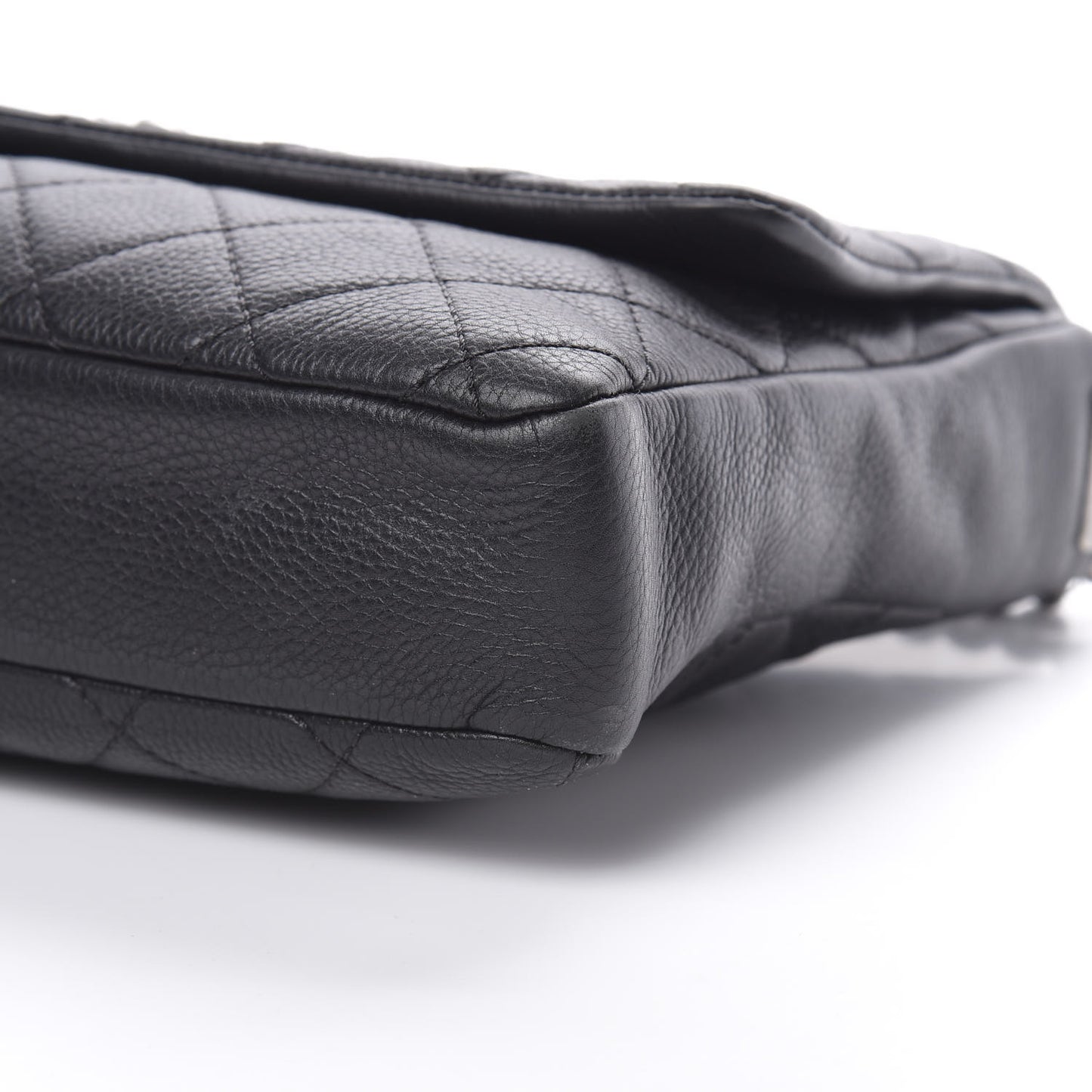 Calfskin Quilted Couture Messenger Black