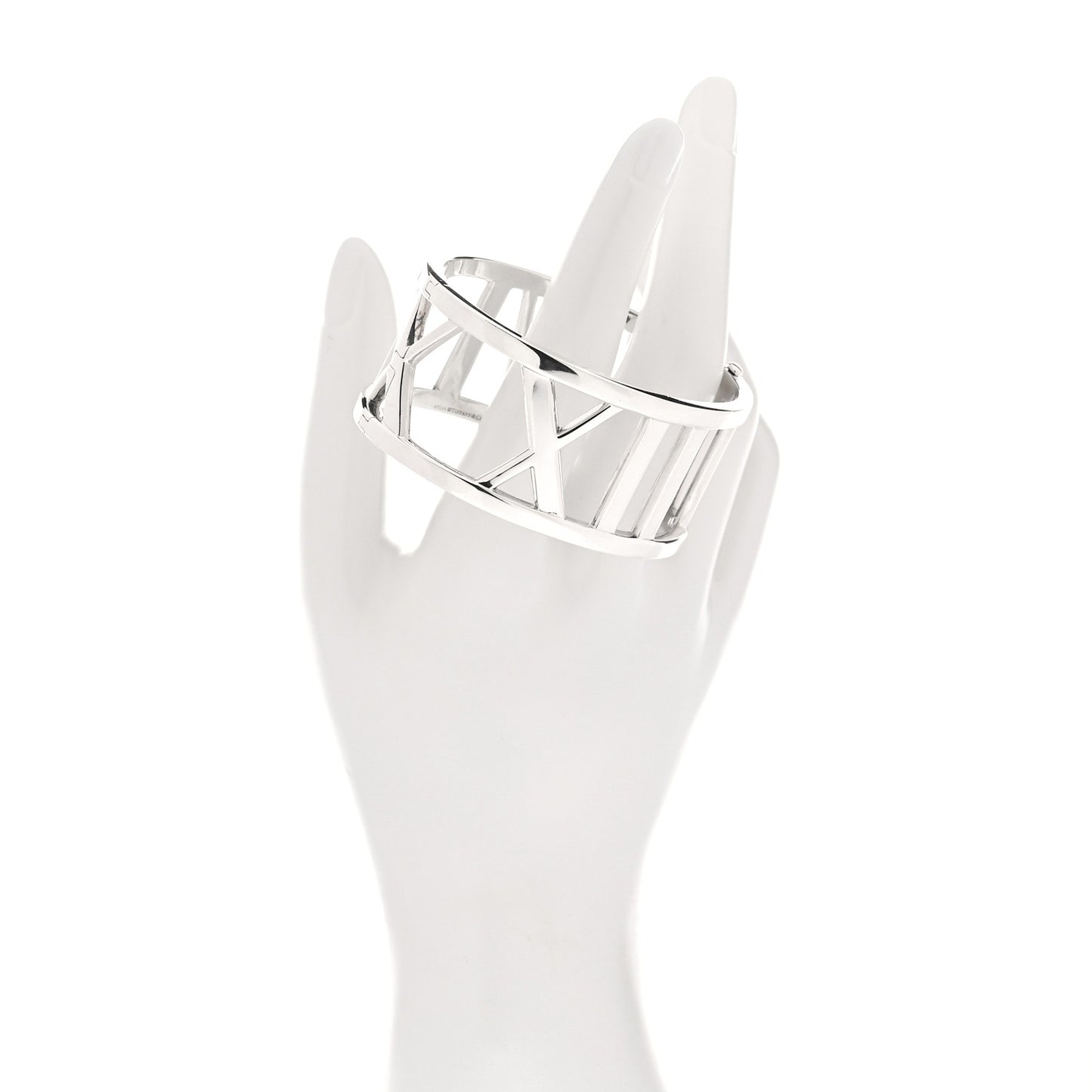 Sterling Silver Wide Atlas Hinged Bangle Bracelet