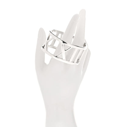 Tiffany Sterling Silver Wide Atlas Hinged Bangle Bracelet 2 of 5