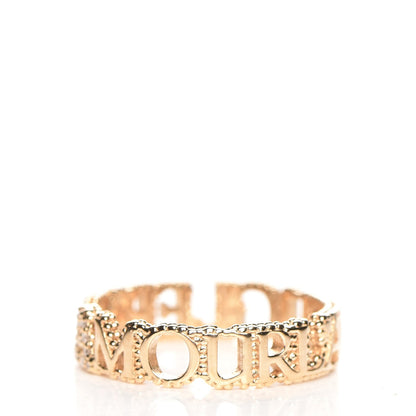 Gucci 18K Yellow Gold Diamond L'Aveugle Par Amour Ring 52 6 3 of 9