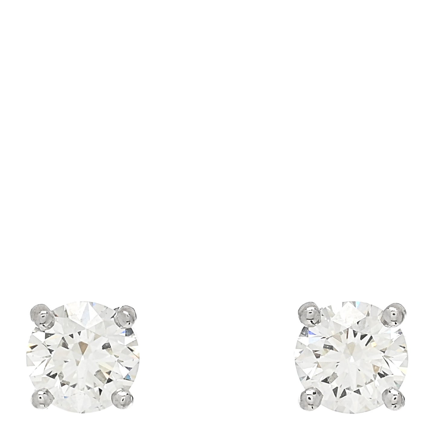 Platinum Diamond 1.42ctw Round Solitaire Earrings