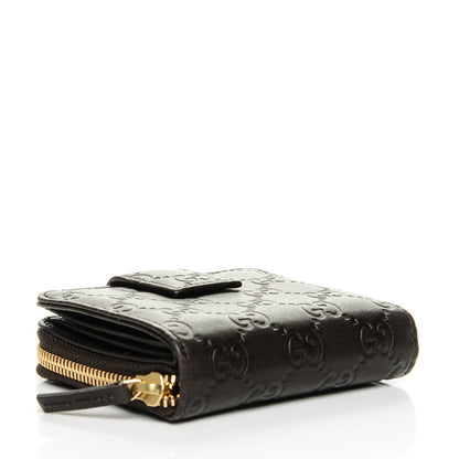 Gucci Guccissima Zip Around French Wallet Dark Brown 4 of 6