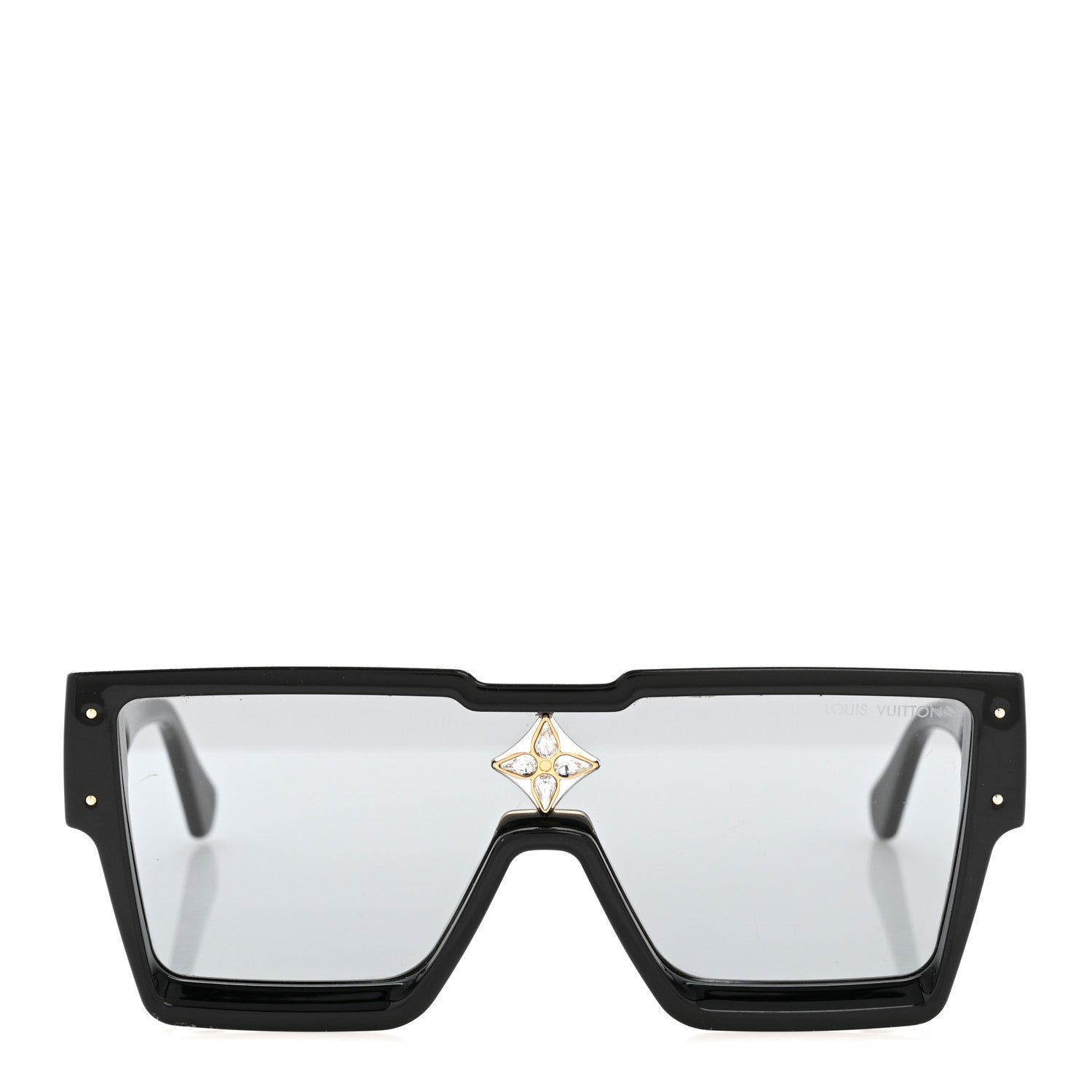 Louis Vuitton Acetate Swarovski Crystal Cyclone Sunglasses Z1578E Black 2 of 9