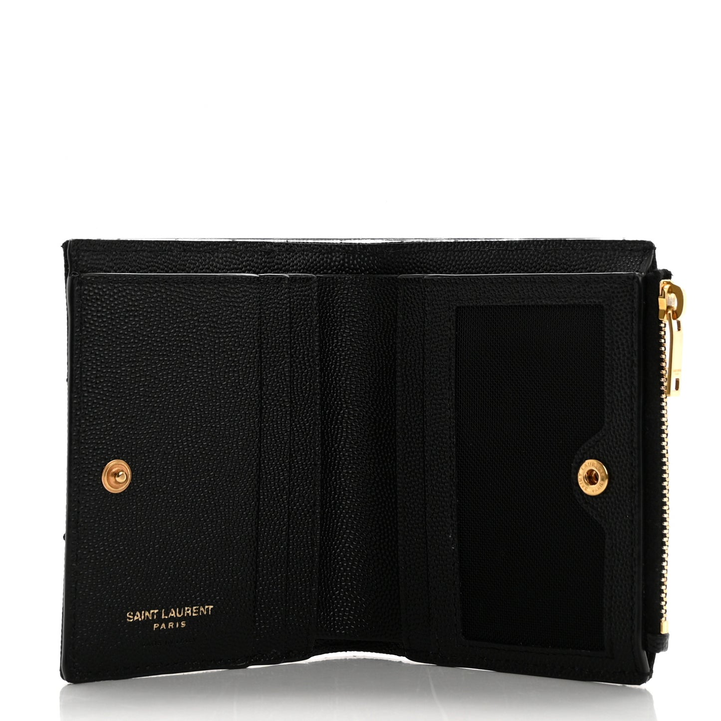 Grain De Poudre Matelasse Chevron Monogram Zipped Card Case Black