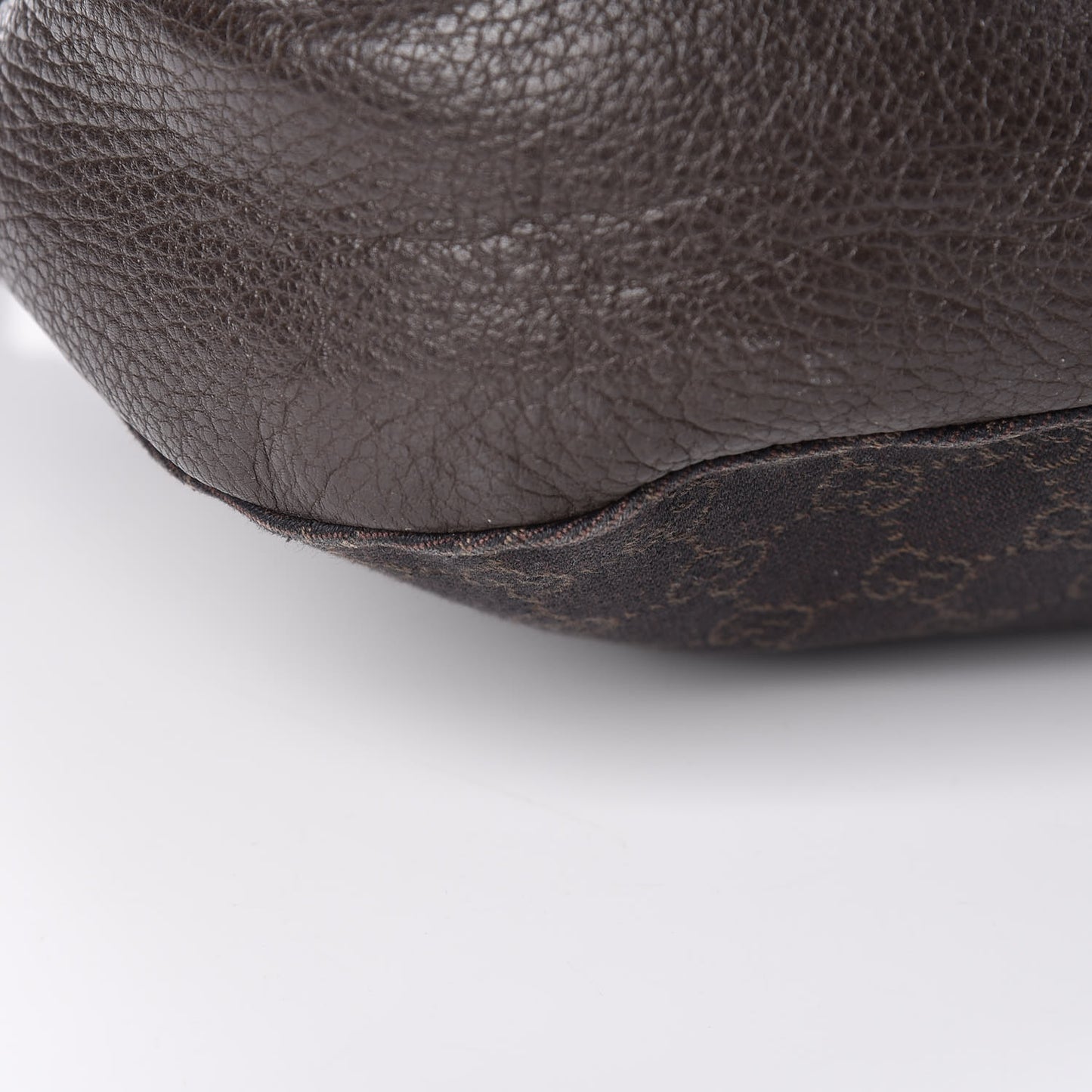 Monogram Calfskin Horsebit Classic Ring Hobo Dark Brown