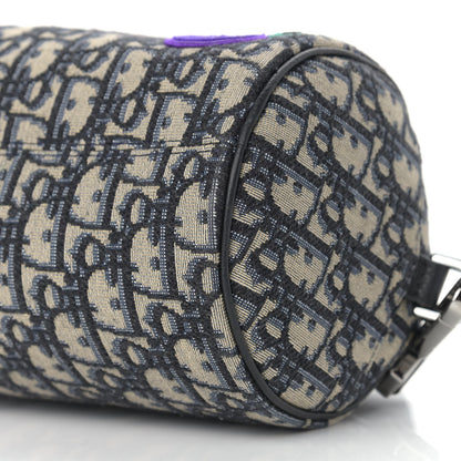 Christian Dior X KENNY SCHARF Oblique Canvas Embroidered Patches Roller Messenger Bag Charcoal 8 of 8