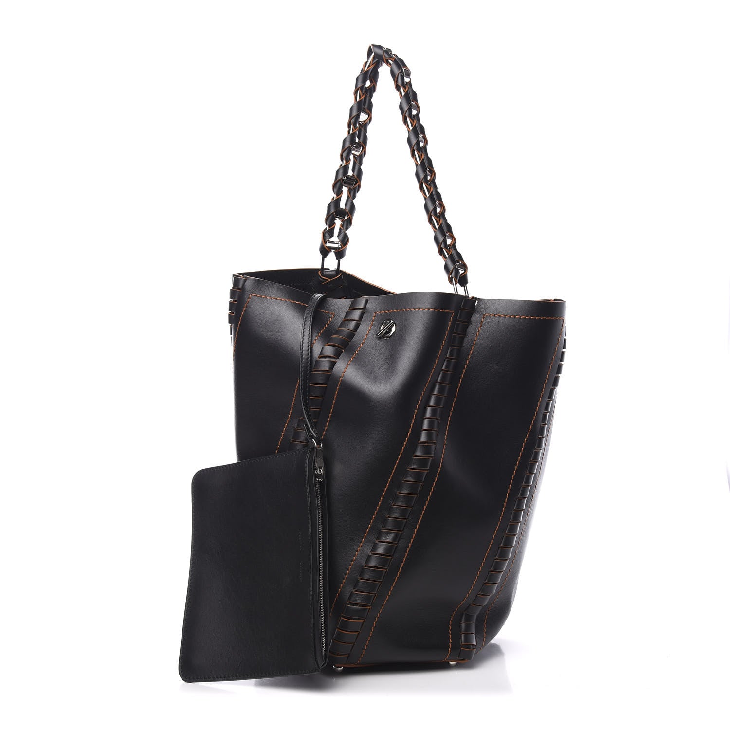 Proenza Schouler Calfskin Large Hex Bucket Black 1 of 9