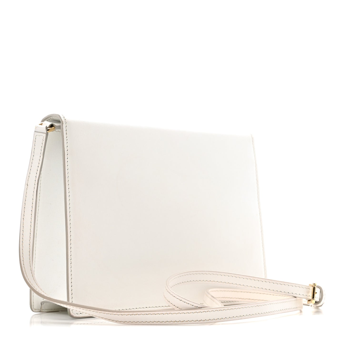 Calfskin DG Logo Flap Crossbody Bag White