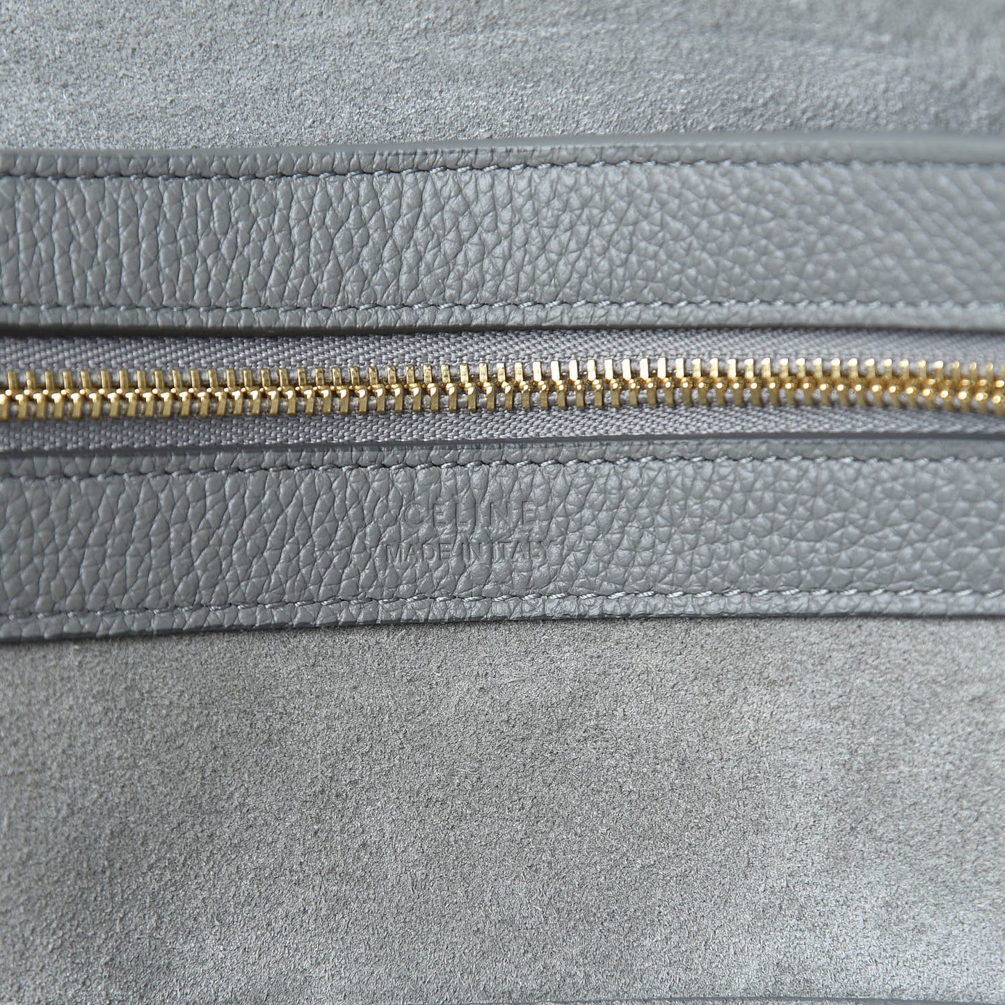 Soft Grained Calfskin Small Belt Cabas Phantom Medium Grey
