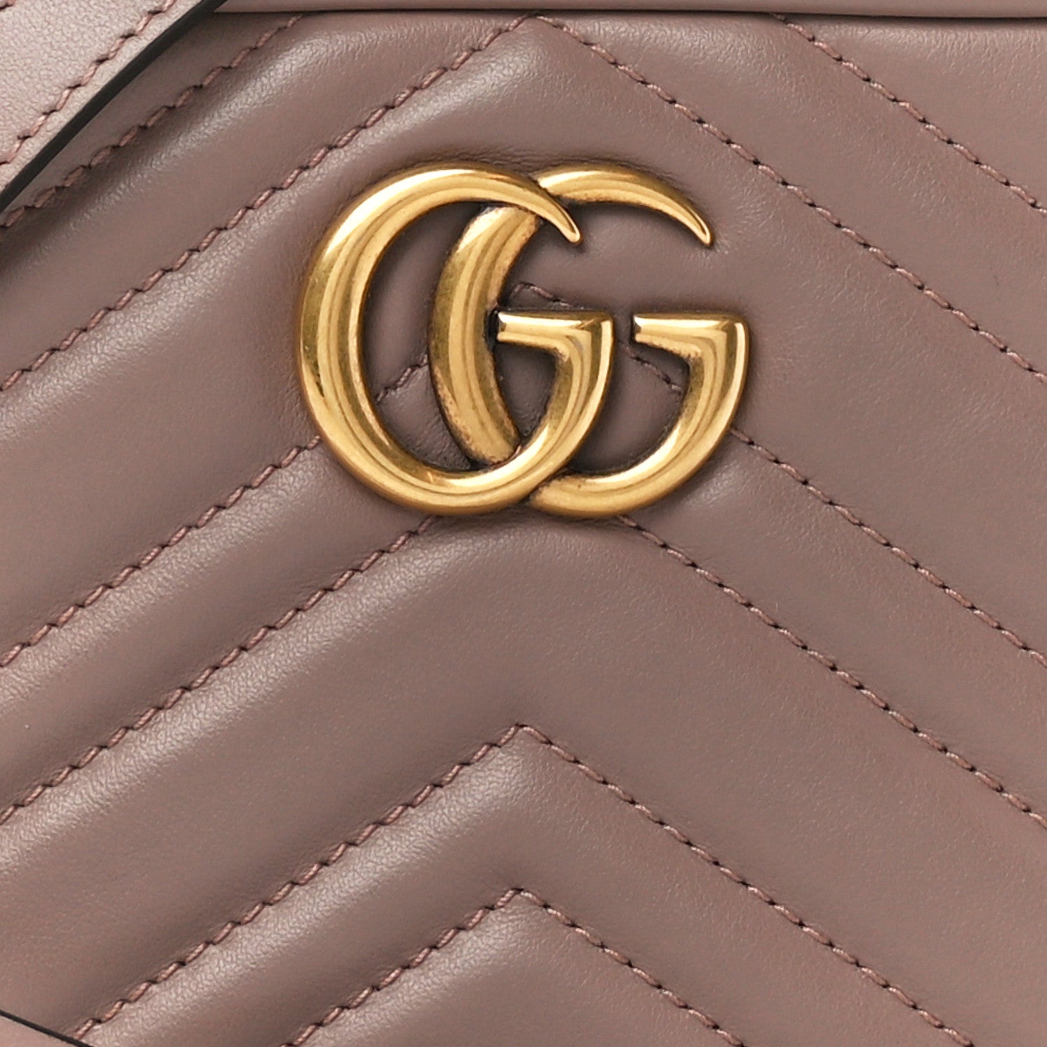 Gucci Calfskin Matelasse Mini GG Marmont Chain Shoulder Bag Porcelain Rose 9 of 11