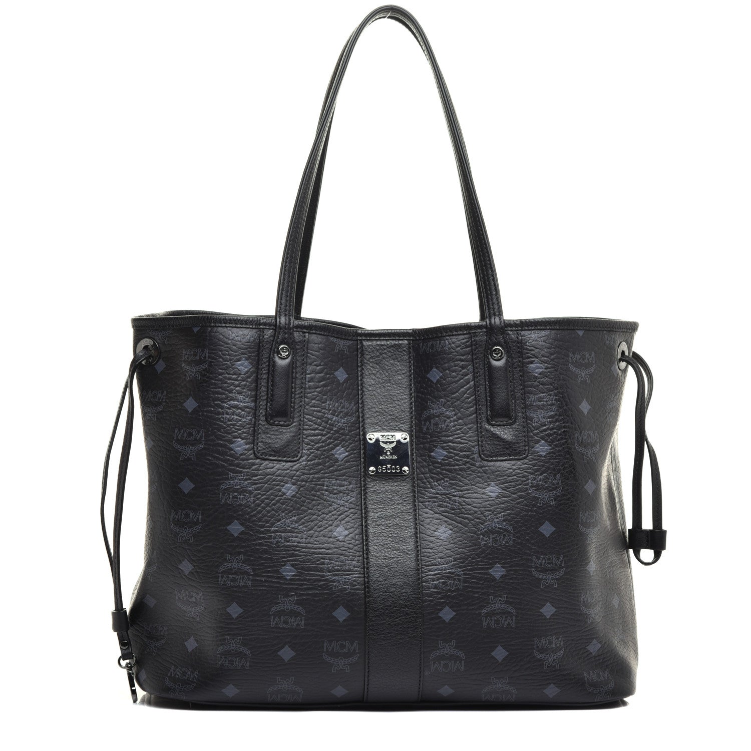 MCM Visetos Medium Liz Reversible Shopper Tote Black 1 of 15