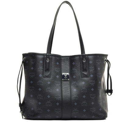 MCM Visetos Medium Liz Reversible Shopper Tote Black 1 of 15