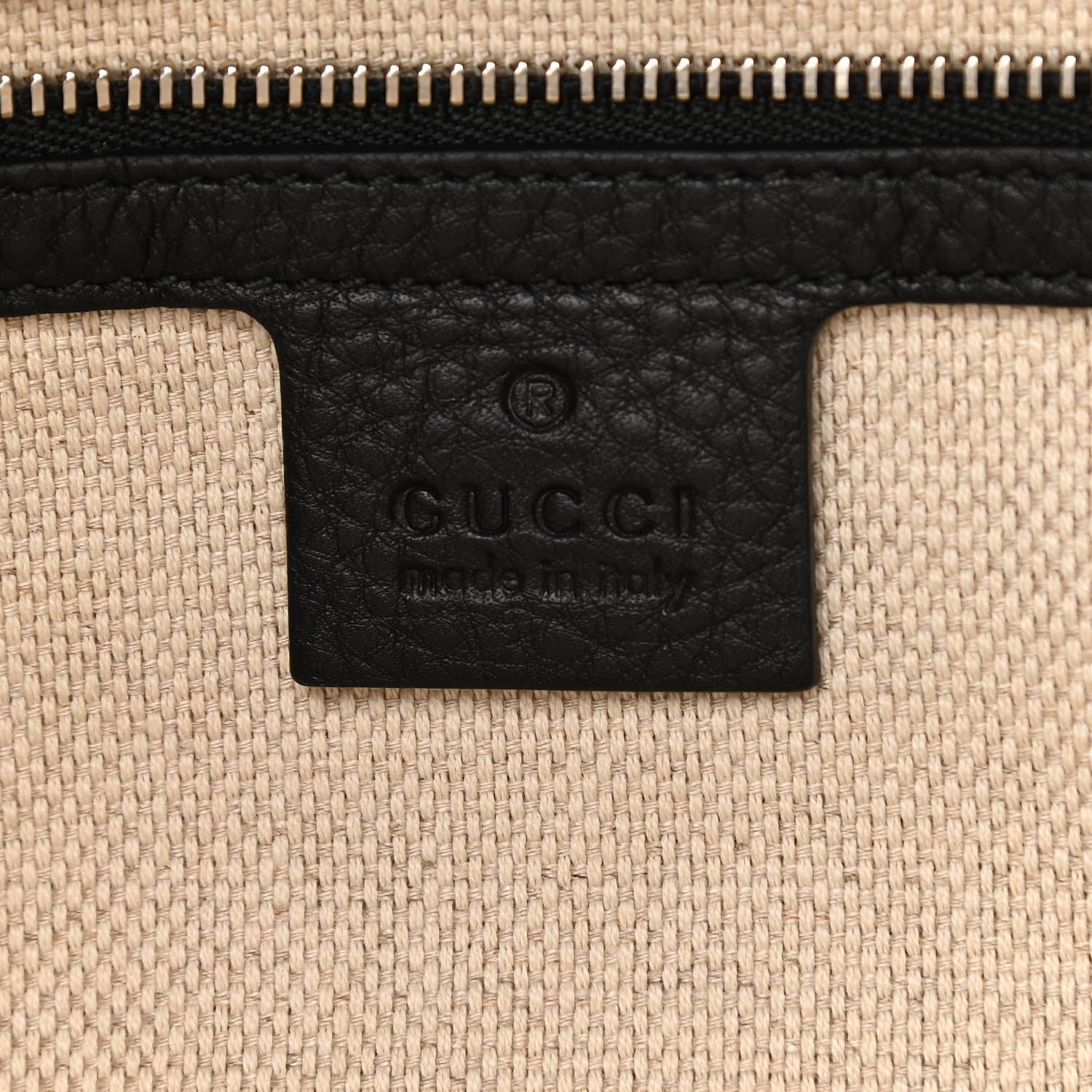 Gucci Pebbled Calfskin Studded Medium Soho Chain Shoulder Bag Black 6 of 11