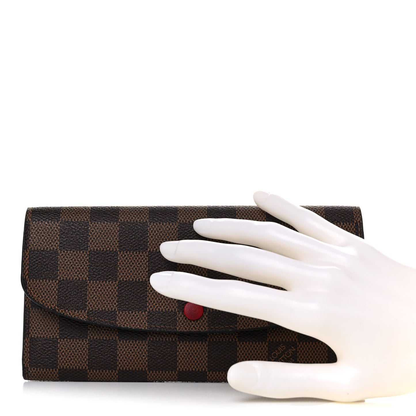 Damier Ebene Emilie Wallet Red