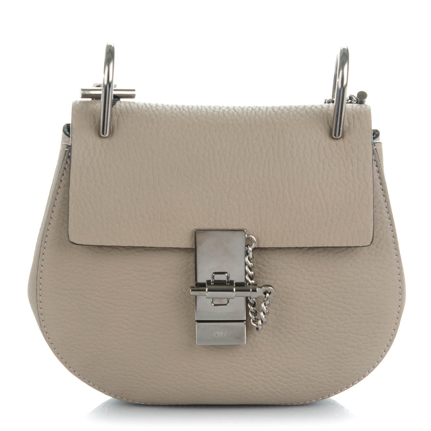 Chloe Grained Lambskin Mini Drew Shoulder Bag Motty Grey 1 of 8