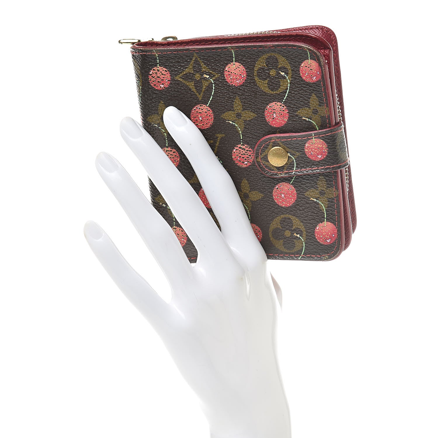Louis Vuitton Monogram Cerises Compact Zippe Wallet 2 of 17