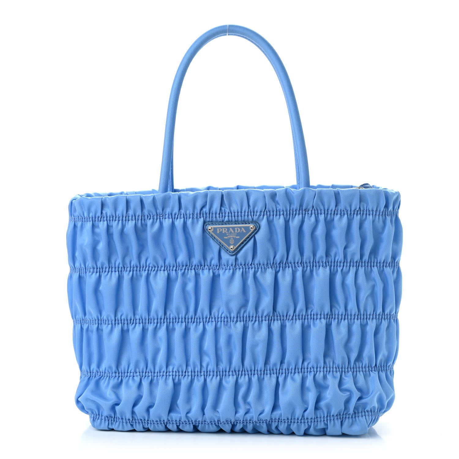 Prada Tessuto Nylon Gaufre Tote Light Blue 1 of 8