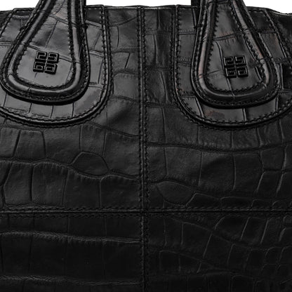 Givenchy Calfskin Crocodile Embossed Medium Nightingale Black 8 of 13