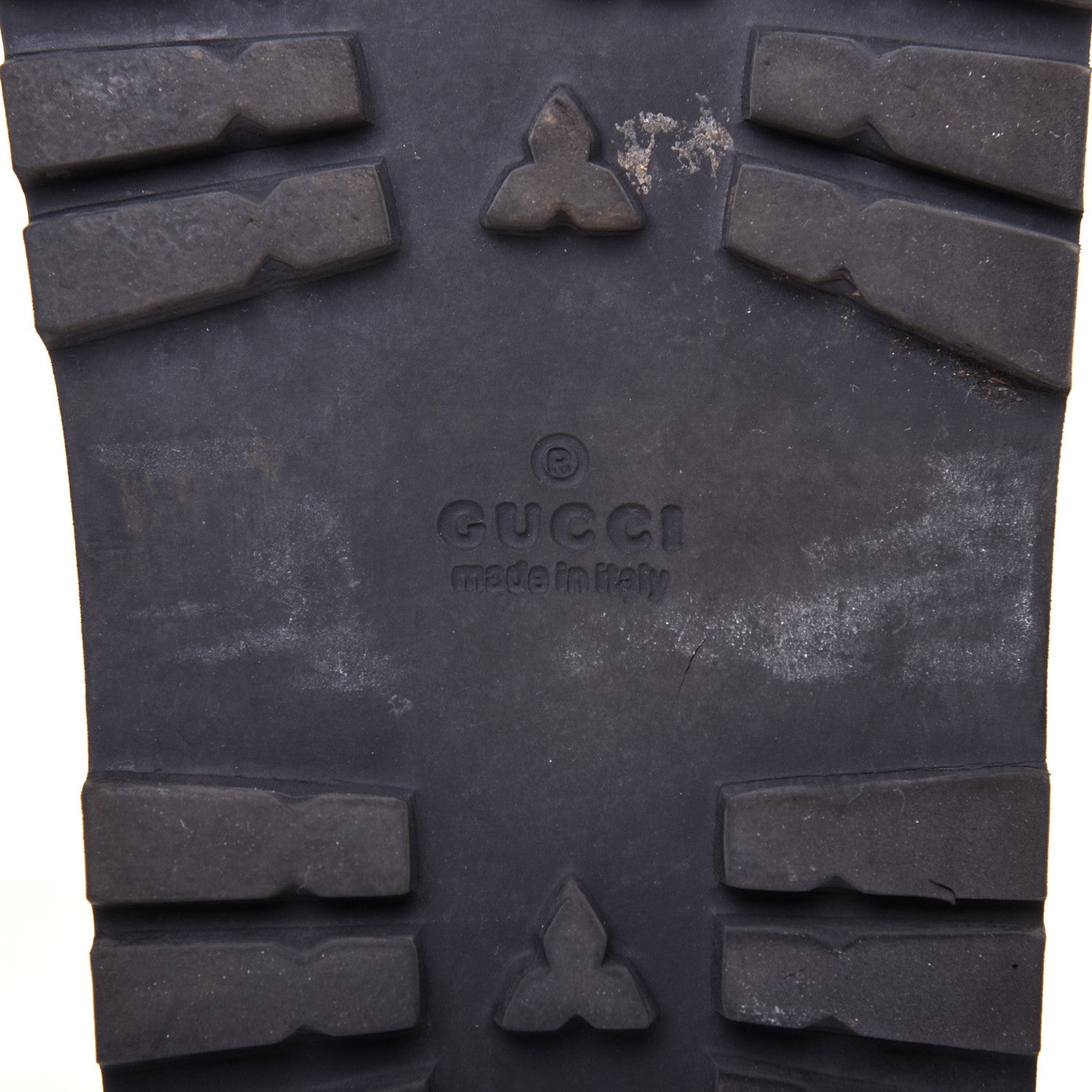 Gucci Rubber Web Mens Lug Sole Slide Sandals 10 Black Green Red 6 of 6