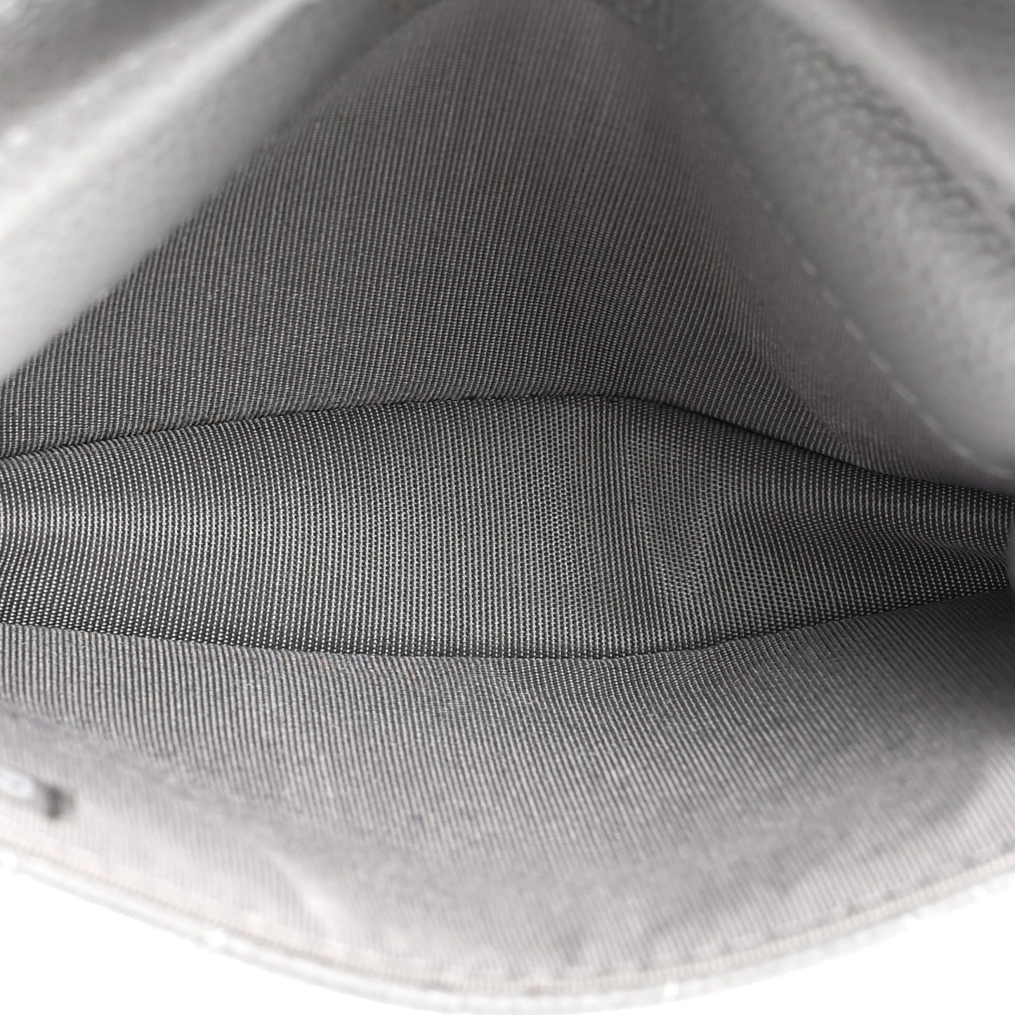 Caviar Quilted Miss Coco Clutch With Chain Grey