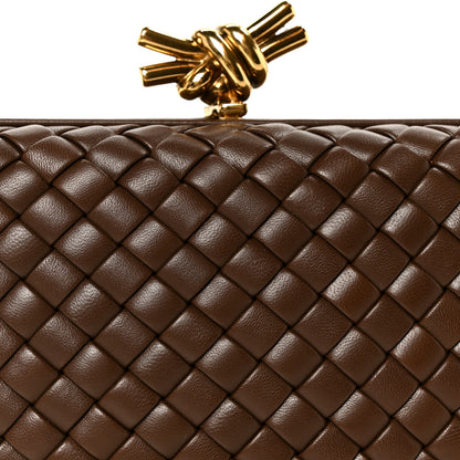 Bottega Veneta Nappa Intrecciato Knot Clutch Madder Brown 7 of 7