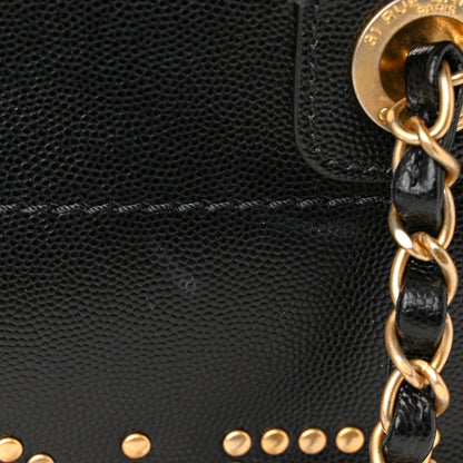 Chanel Caviar Small Studded Deauville Tote Black 11 of 12