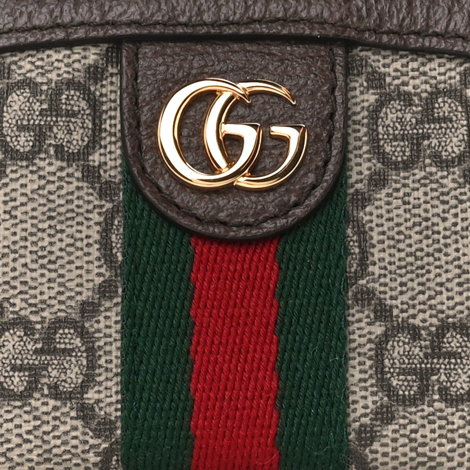 Gucci GG Supreme Monogram Web Ophidia Dome Key Pouch Beige New Acero 8 of 10