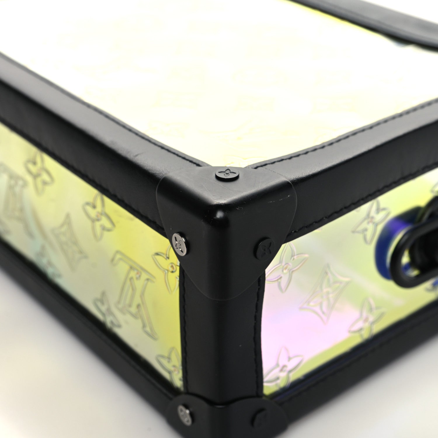 Louis Vuitton Calfskin PVC Monogram Solar Ray Soft Trunk Iridescent Prism Black 11 of 11