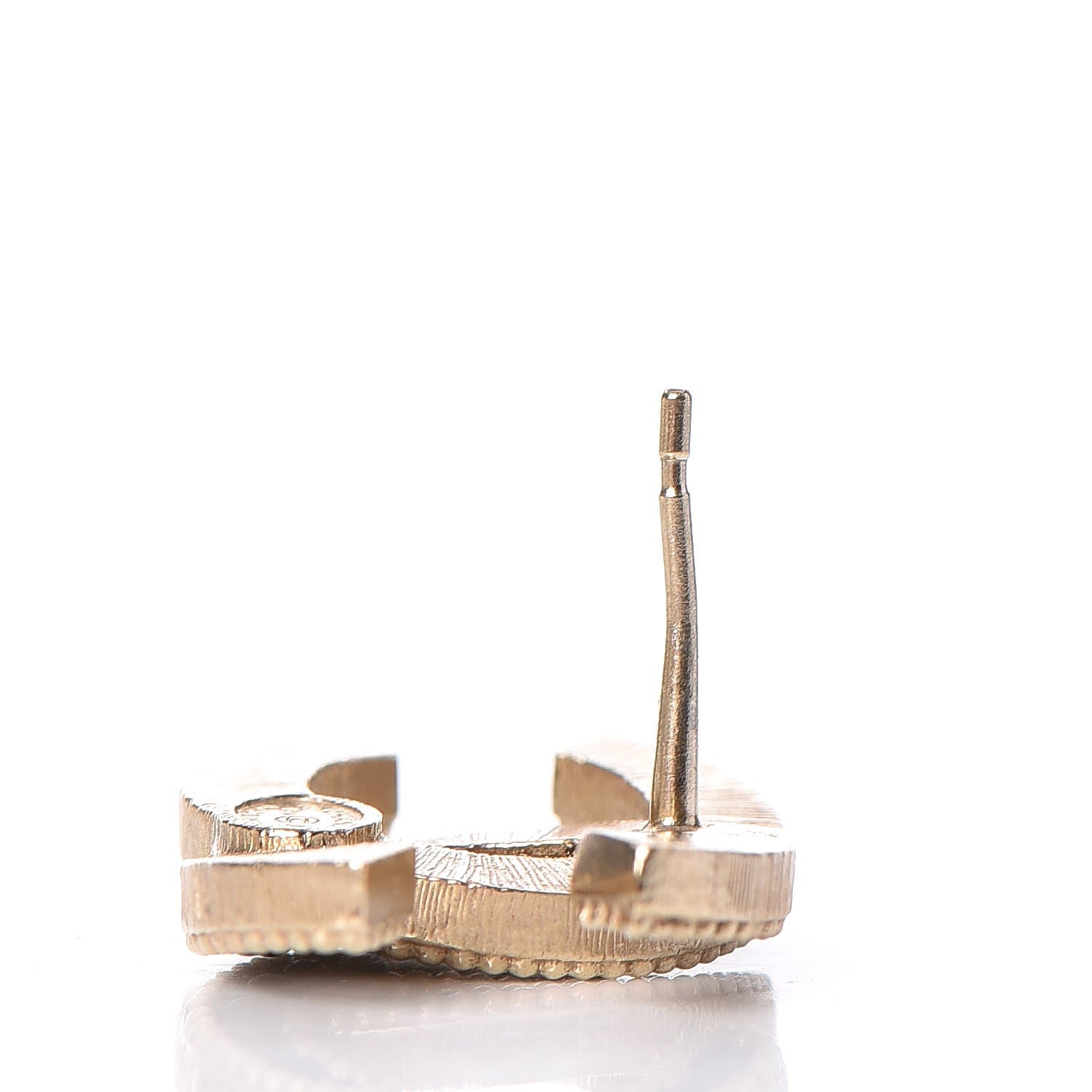 Chanel Bead CC Earrings Light Gold Black 5 of 6