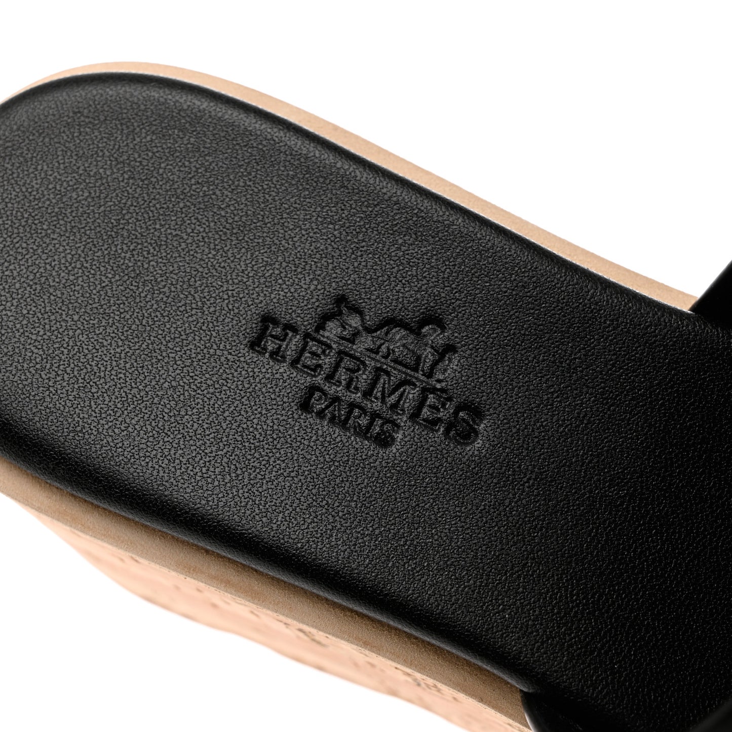 Calfskin Cork Eze 30 Sandals 35 Black