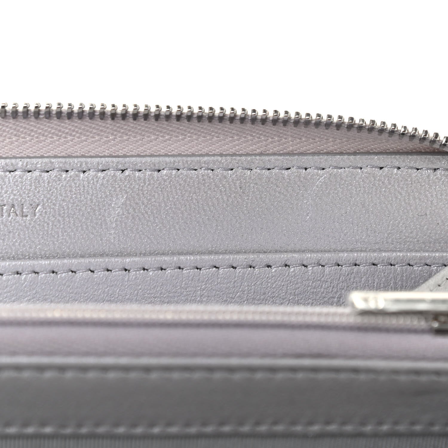 Chanel Metallic Caviar Quilted Large Gusset Zip Around Wallet Silver 9 of 9